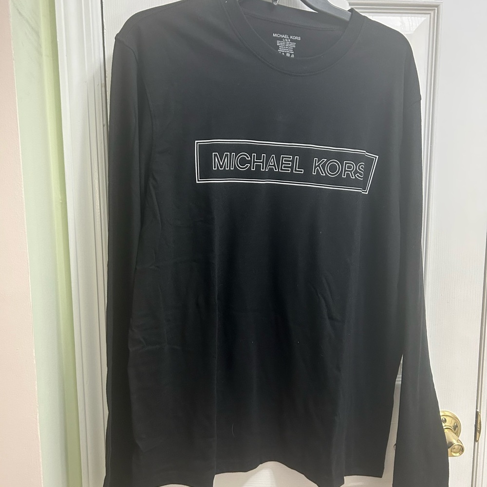 Michael Kors Black Long Sleeve Tee